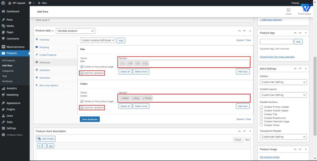 How to Create Variable products in WooCommerce?